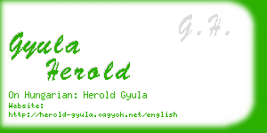 gyula herold business card